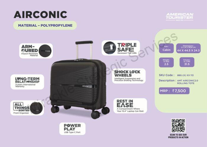 American Tourister Airconic Rolling Tote - Image 2