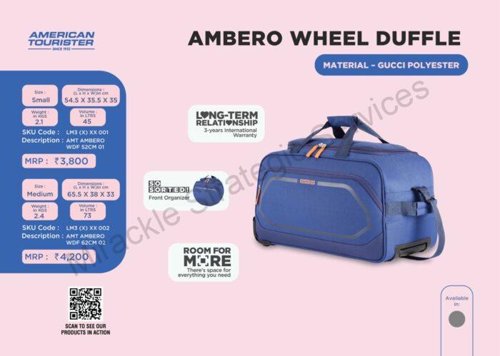 American Tourister Ambero Wheel Duffle - 52 CM 01 - Image 2