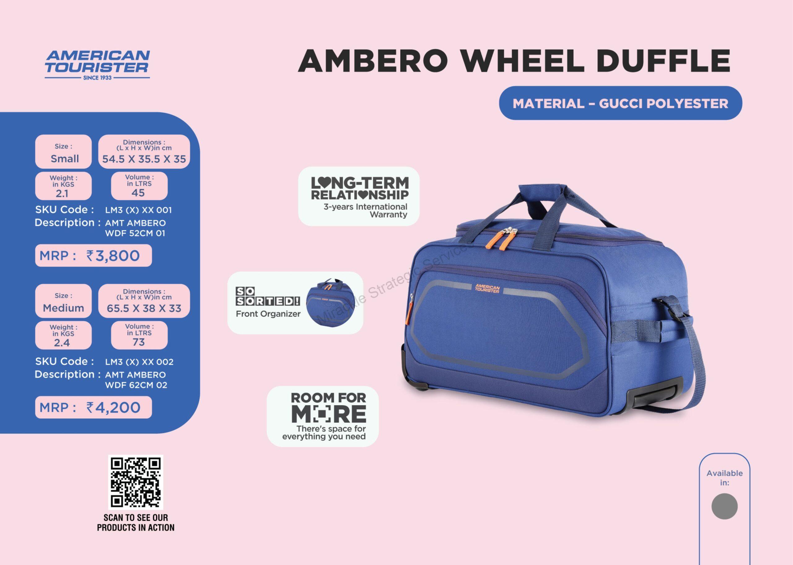 American Tourister Ambero Wheel Duffle - 52 CM 01 - Image 2