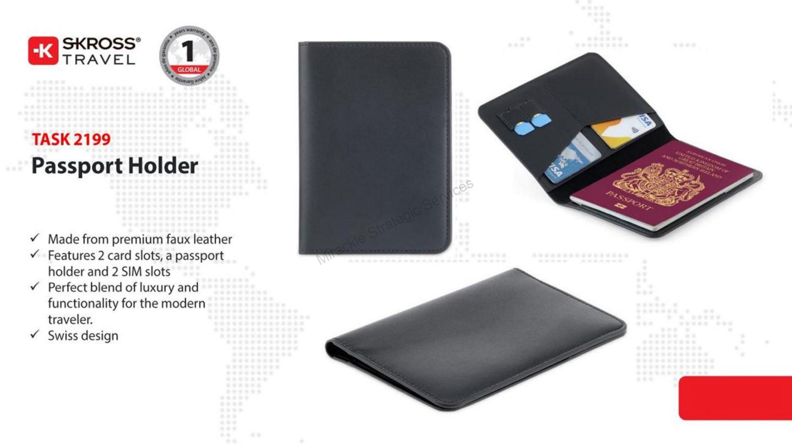 Skross Passport Wallet Black - TASK 2199 - Image 2