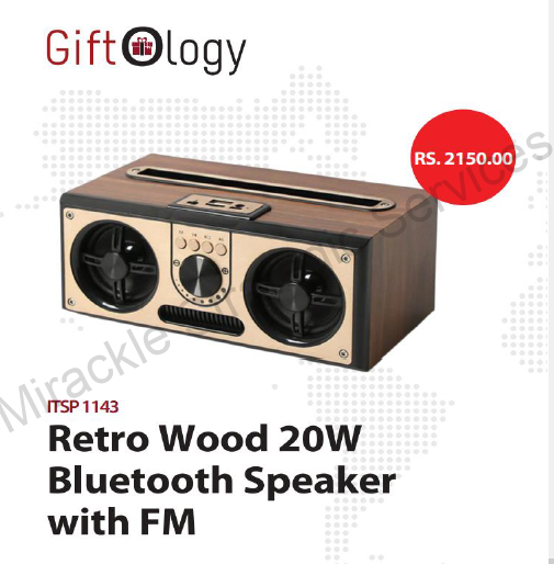 Skross Giftology Retro Wood Bluetooth speaker - ITSP 1143 - Image 2