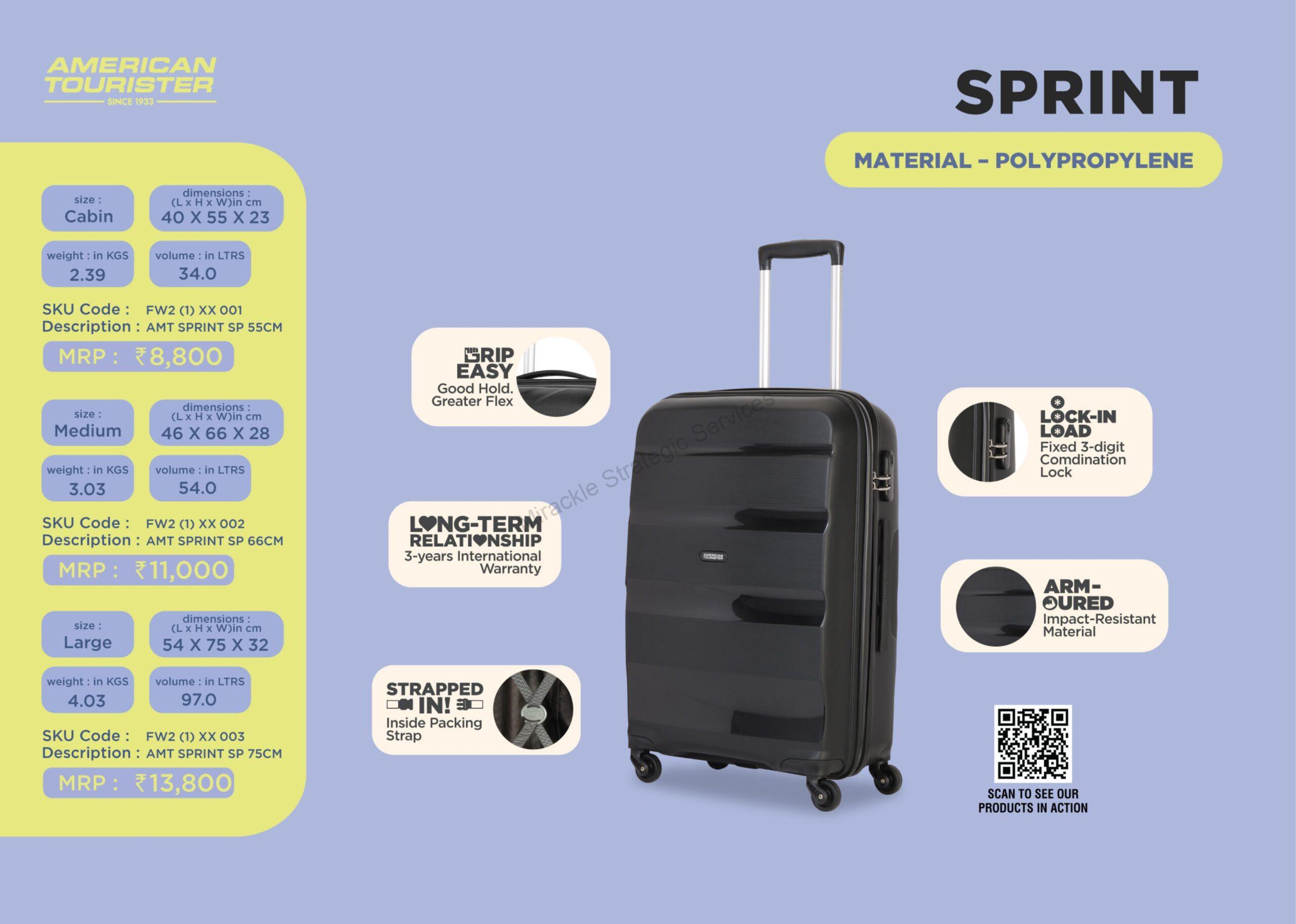 American Tourister Sprint Trolley - SP 55CM - Image 2