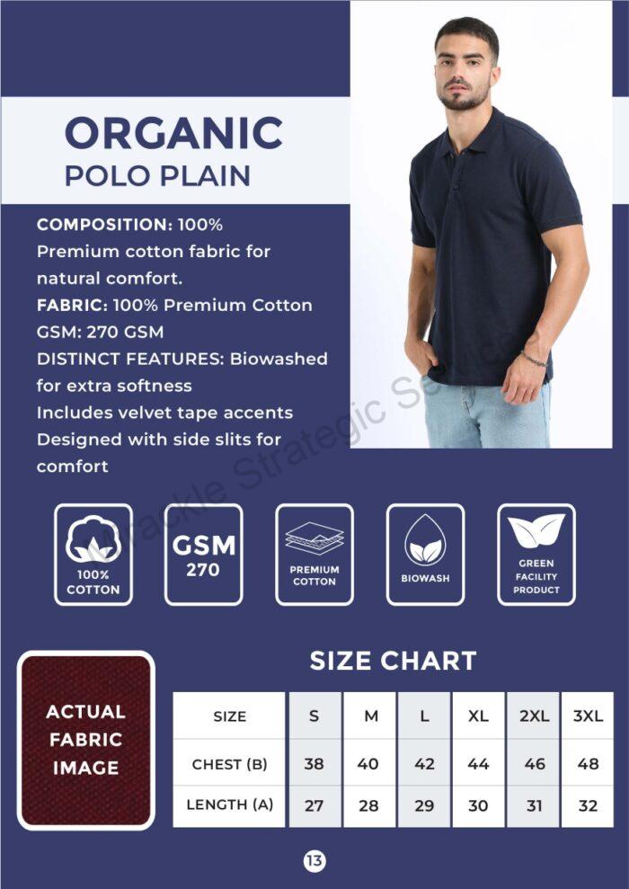 Moonland Organic Plain Polo Tshirt - Image 2