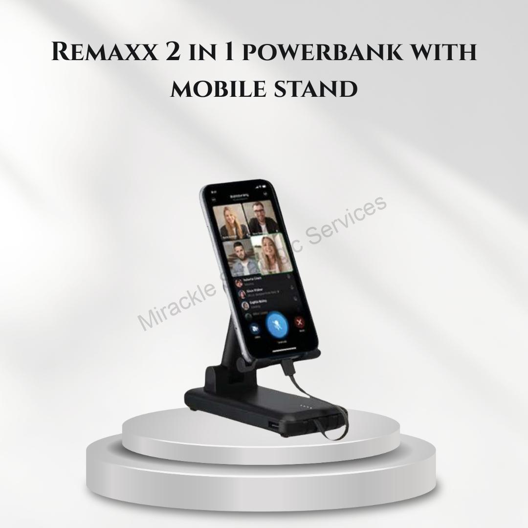 Remaxx 2 in 1 powerbank with mobile stand - RE1010