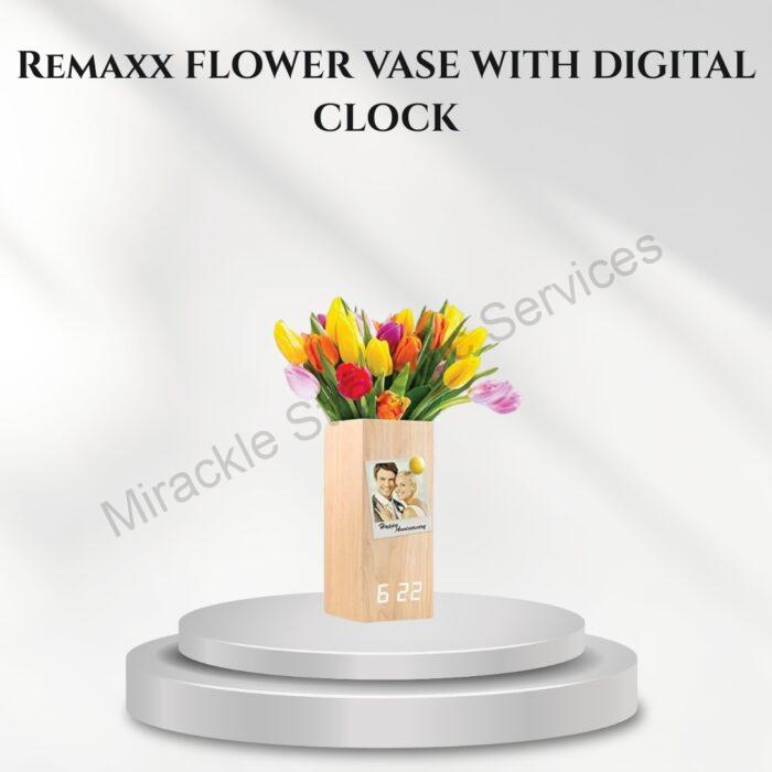Remaxx Flower Vase with Digital Clock - RE1013