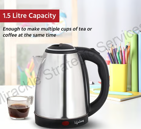 Lifelong LLEK60 1500 Watt 1.5 Litre Electric Kettle with 360 Degree Rotation Base - Image 2