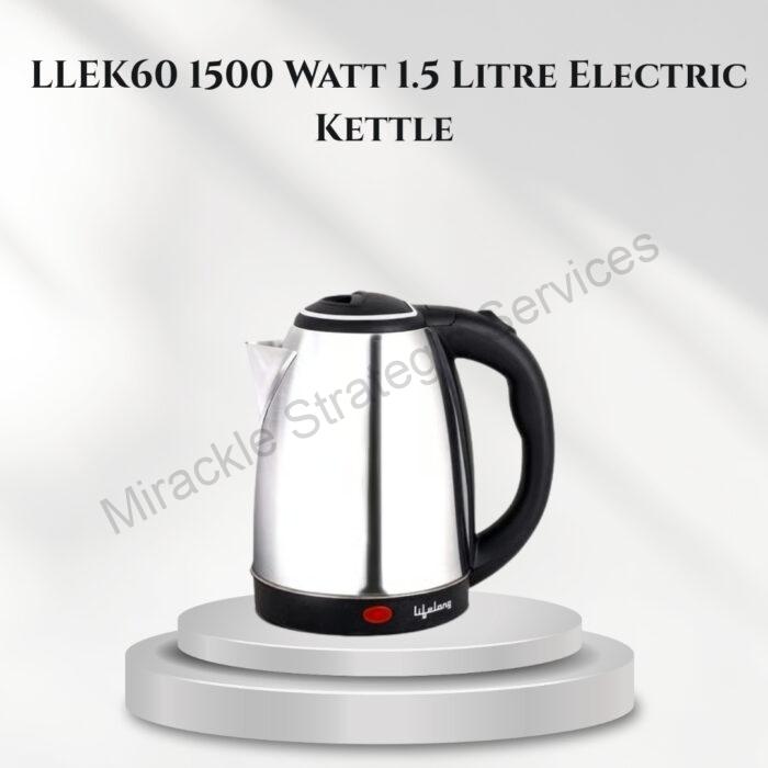 Lifelong LLEK60 1500 Watt 1.5 Litre Electric Kettle with 360 Degree Rotation Base