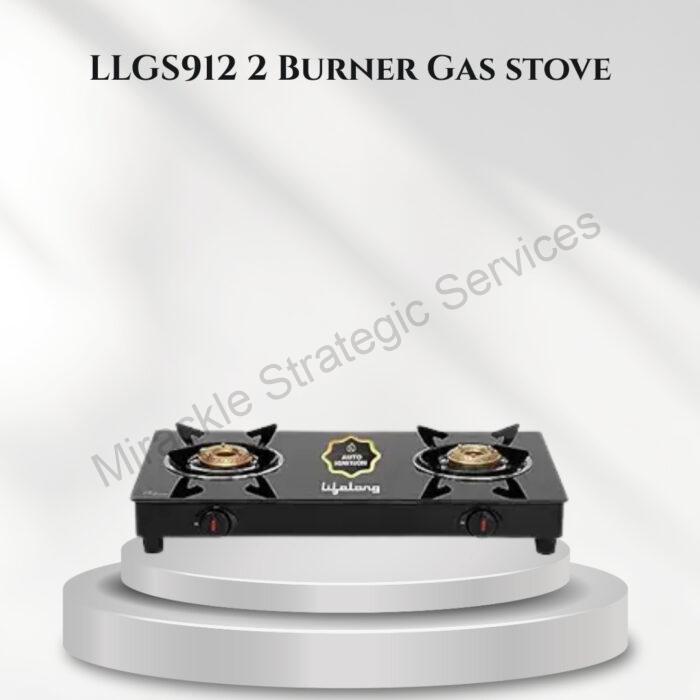 Lifelong LLGS912 - 2 Burner Gas stove Automatic Ignition Glass Top
