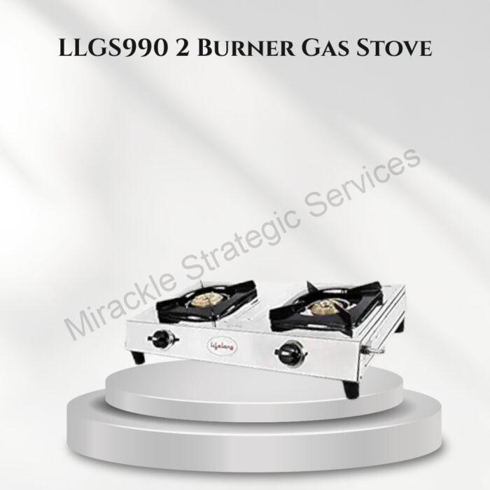 Lifelong LLGS990 - 2 Burner Gas Stove Manual Ignition  Stainless Steel