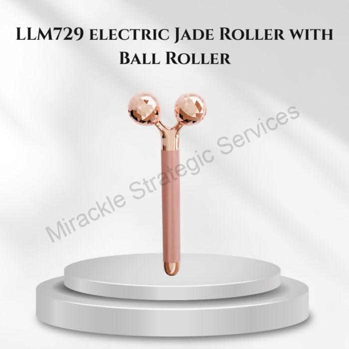 Electric Jade Roller with Ball Roller, T-Shape Roller & Y-Shape Roller - LLM729