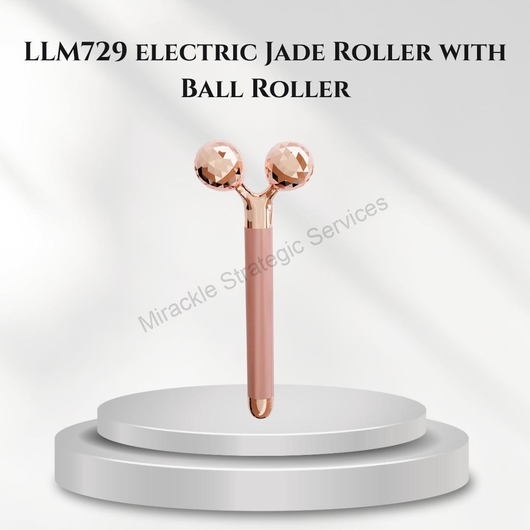 Electric Jade Roller with Ball Roller, T-Shape Roller & Y-Shape Roller - LLM729
