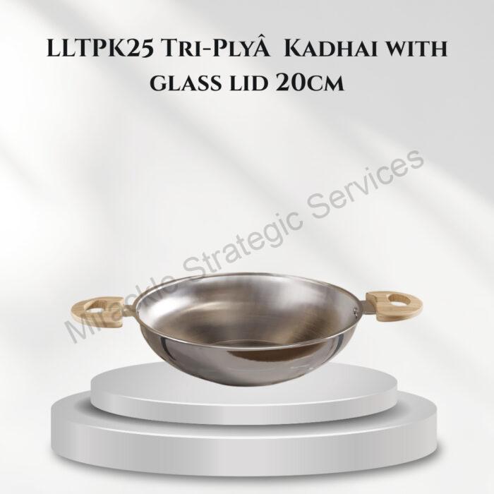 Tri-PlyÂ  Kadhai with glass lid- LLTPK25