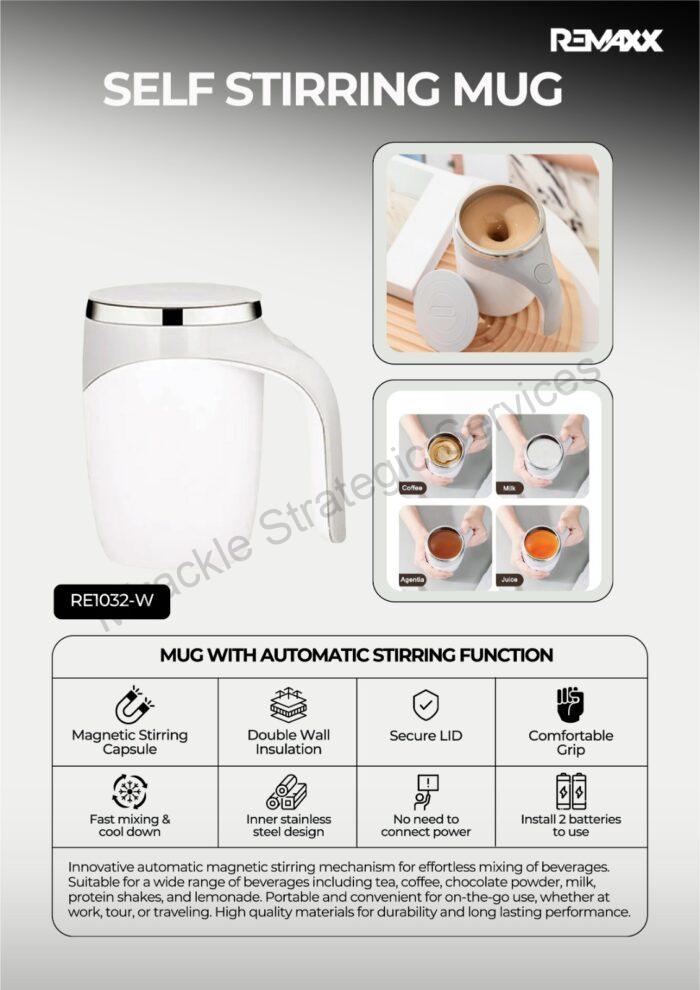 Remaxx Self stirring mug - RE1032-W - Image 2