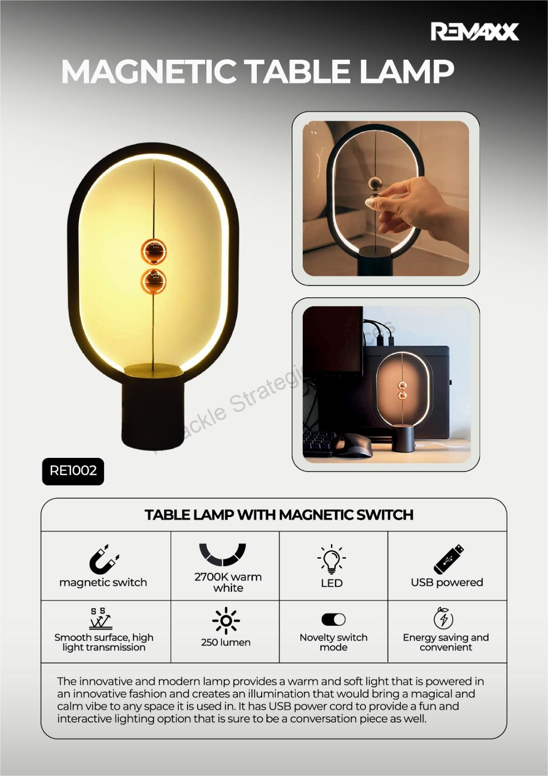 Remaxx Magnetic Table Lamp - RE1002 - Image 2