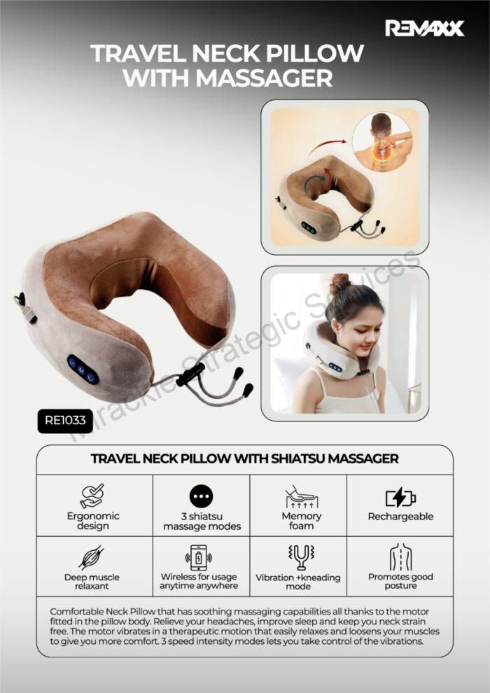 Remaxx Travel neck pillow with massager - RE1033 - Image 2