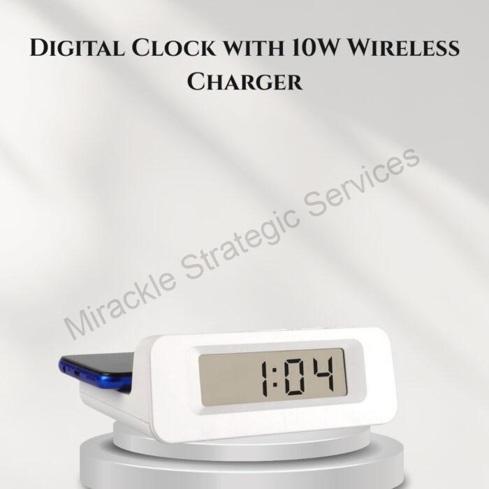 Digital Clock with 10W Wireless Charger