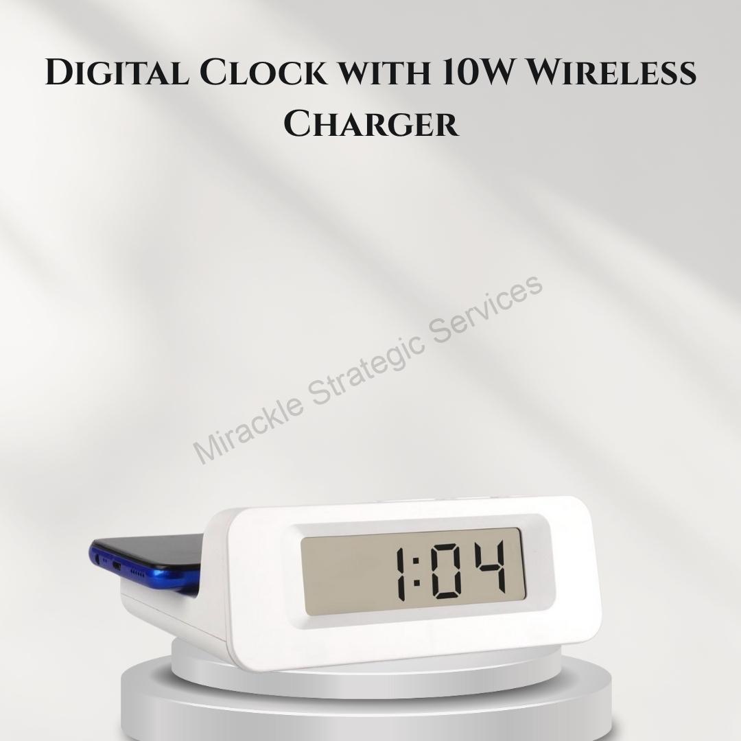 Digital Clock with 10W Wireless Charger
