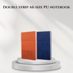Double strip A6 size PU notebook