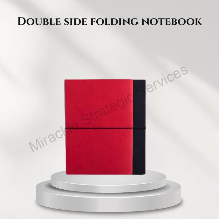 Double side folding notebook
