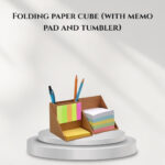 Folding paper cube (with memo pad and tumbler)