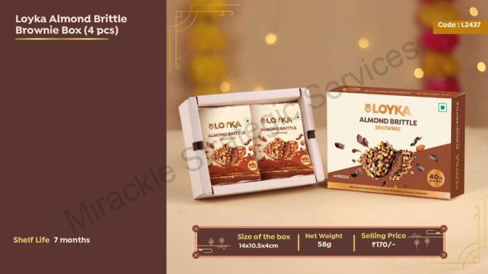 Loyka Almond Brittle Brownie Box ( 4 pcs ) - Image 2