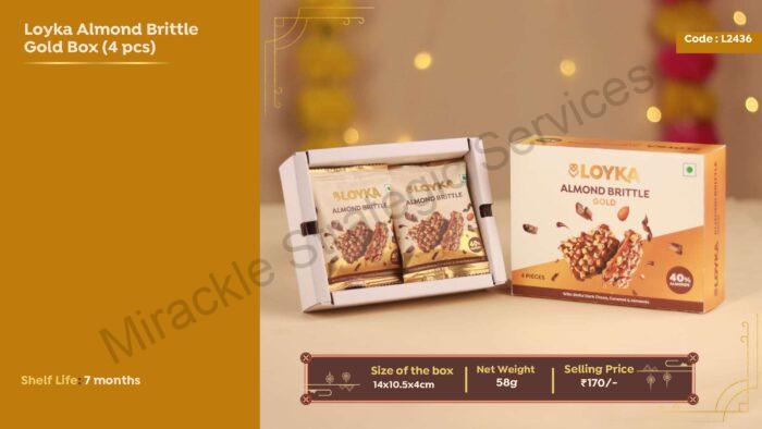 Loyka Almond Brittle Gold box ( 4 pcs) - Image 2