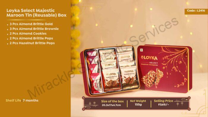 Loyka select Majestic Maroon tin (Reusable) Box - Image 2