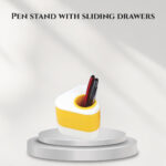 Pen stand with sliding drawers