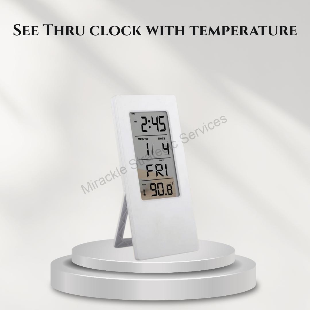See Thru clock with temperature