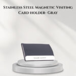 Stainless Steel Magnetic Visiting Card holder- Gray