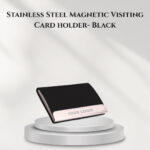 Stainless Steel Magnetic Visiting Card holder- Black