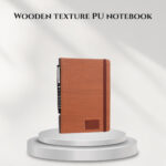 Wooden texture PU notebook