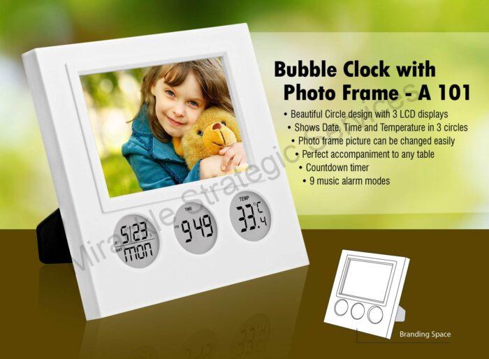 Bubble Clock with Photo Frame - Image 2