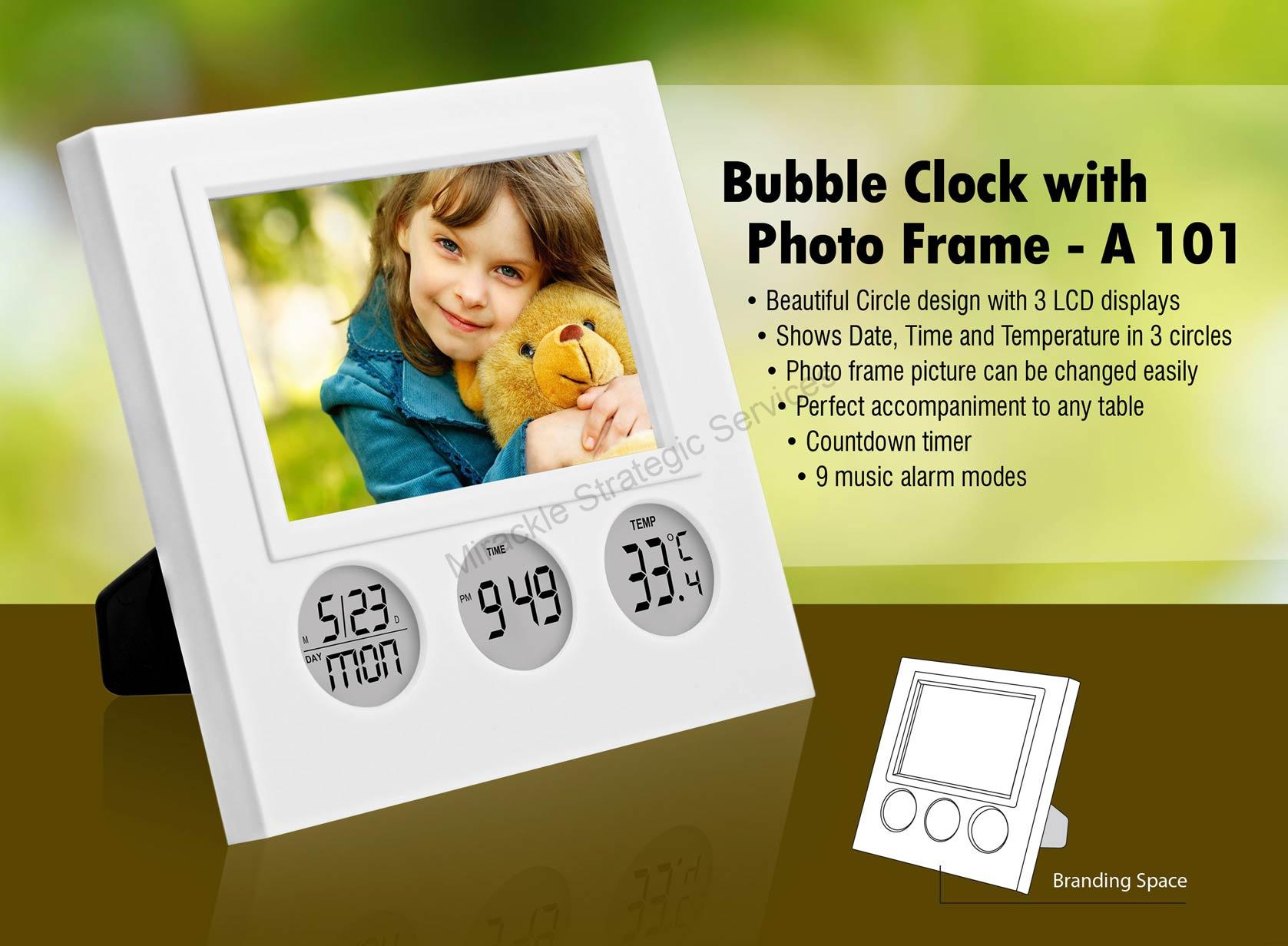 Bubble Clock with Photo Frame - Image 2