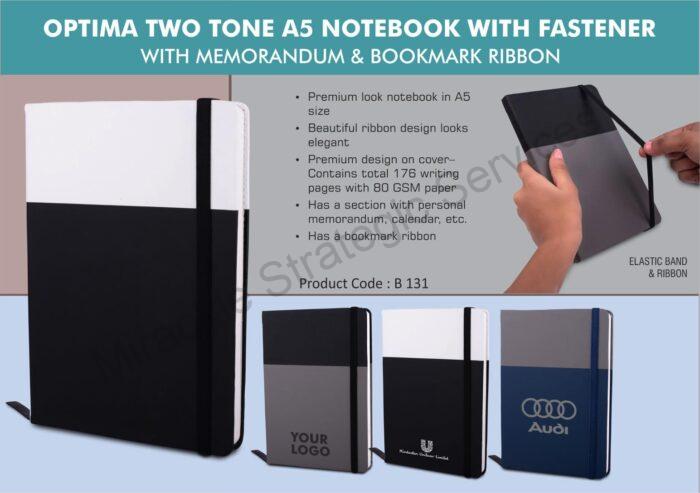 Optima Two tone A5 notebook - Image 2