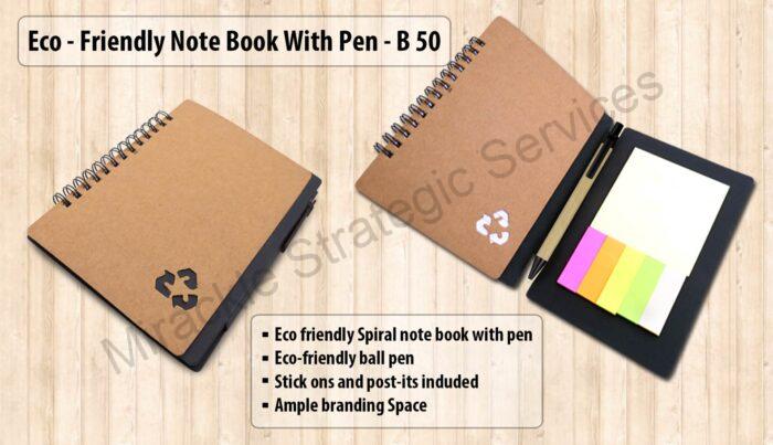Eco notebook with pen and sticky pads - Image 2