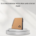 Eco notebook with pen and sticky pads