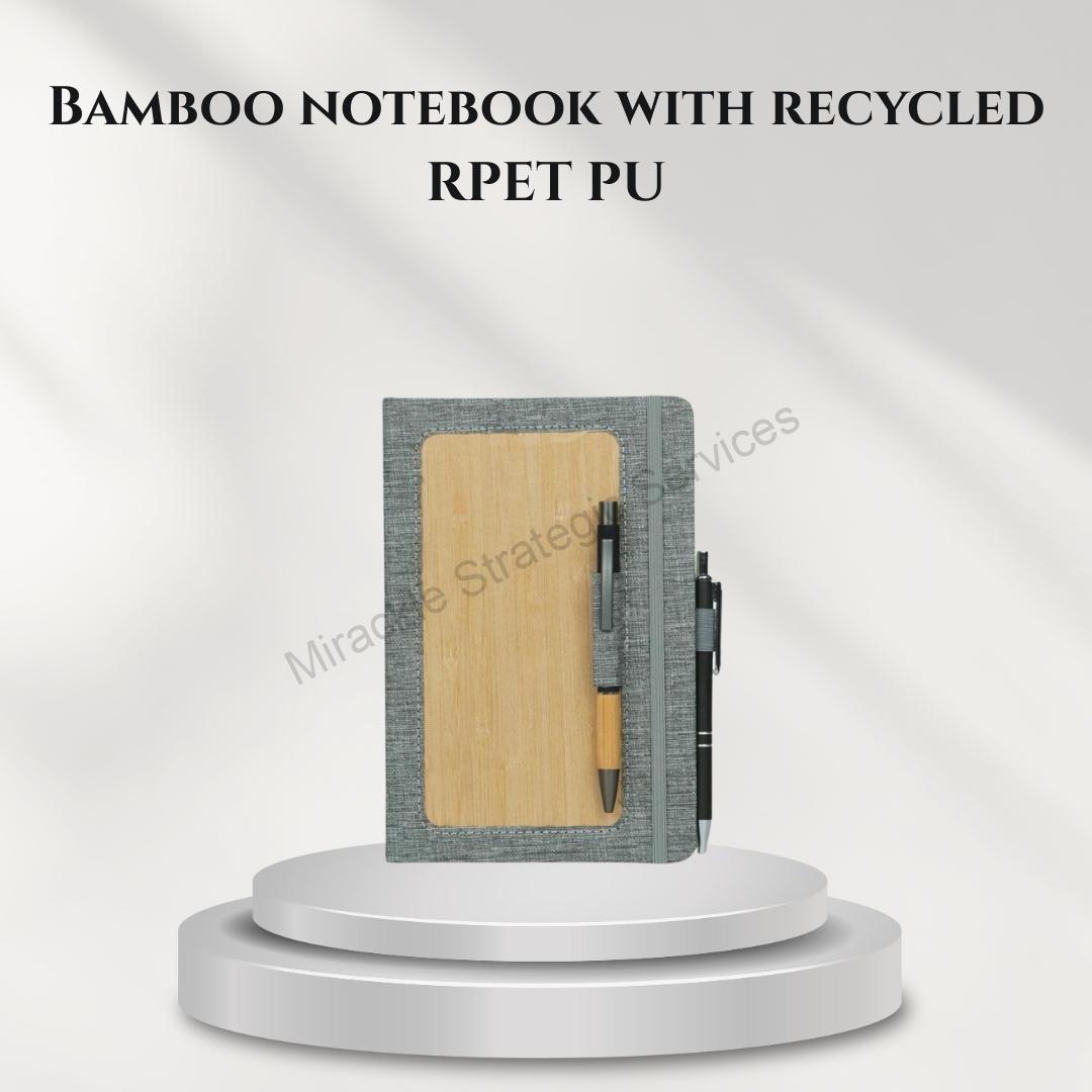 Bamboo notebook with recycled RPET PU - B178