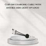 Clip-on charging cable with double side light up logo (iOS, Micro-USB, Type C) - C78