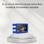Flag style Photo frame with Pen Stand & Stationery holder - D43