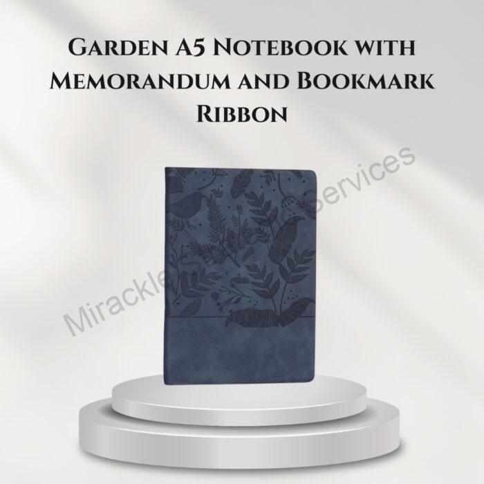 Garden A5 Notebook with Memorandum and Bookmark Ribbon - B181