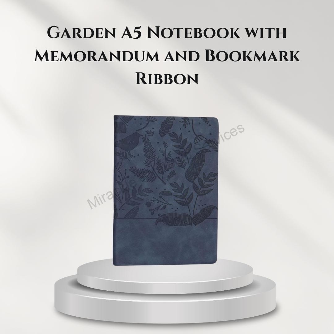 Garden A5 Notebook with Memorandum and Bookmark Ribbon - B181