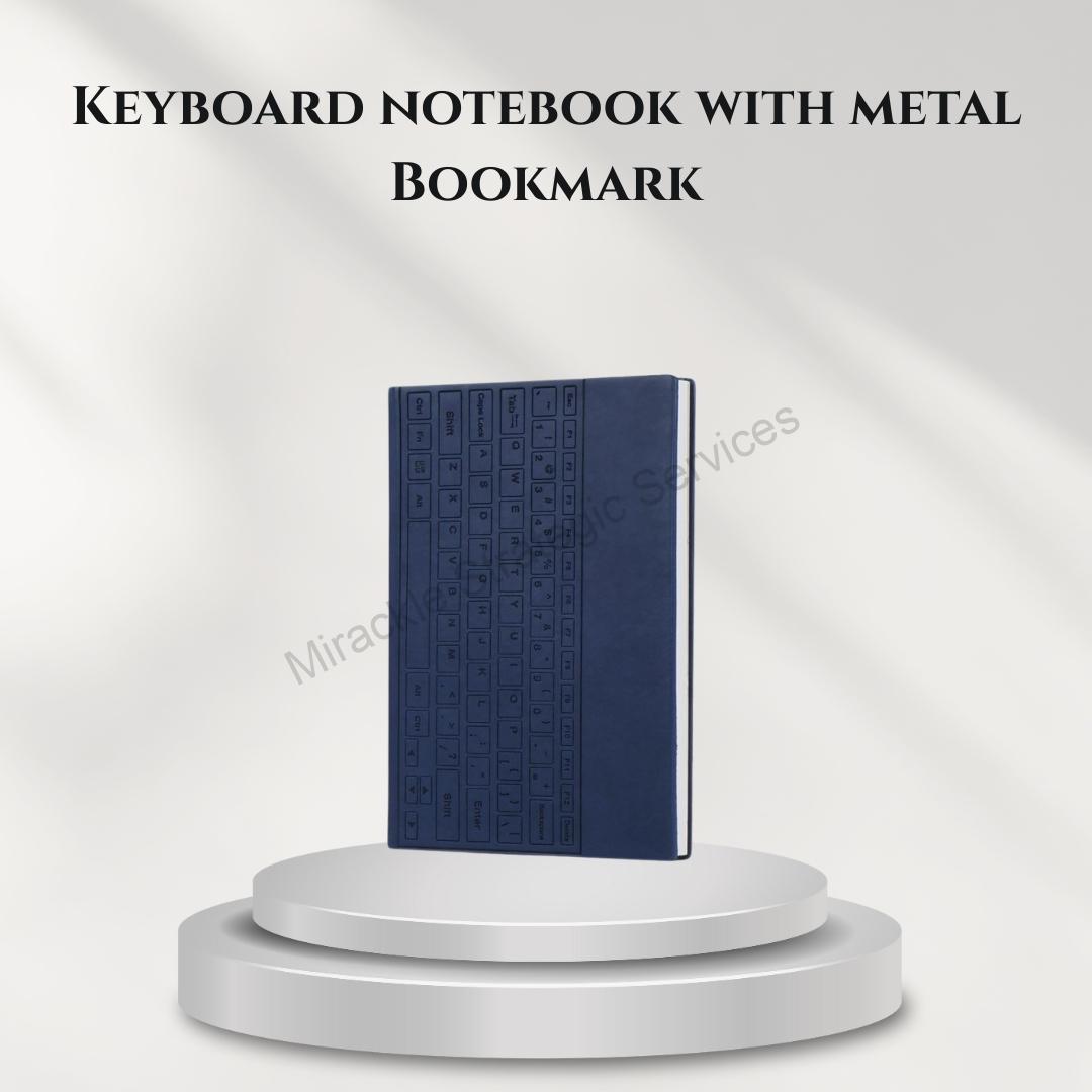 Keyboard notebook with metal Bookmark - B186