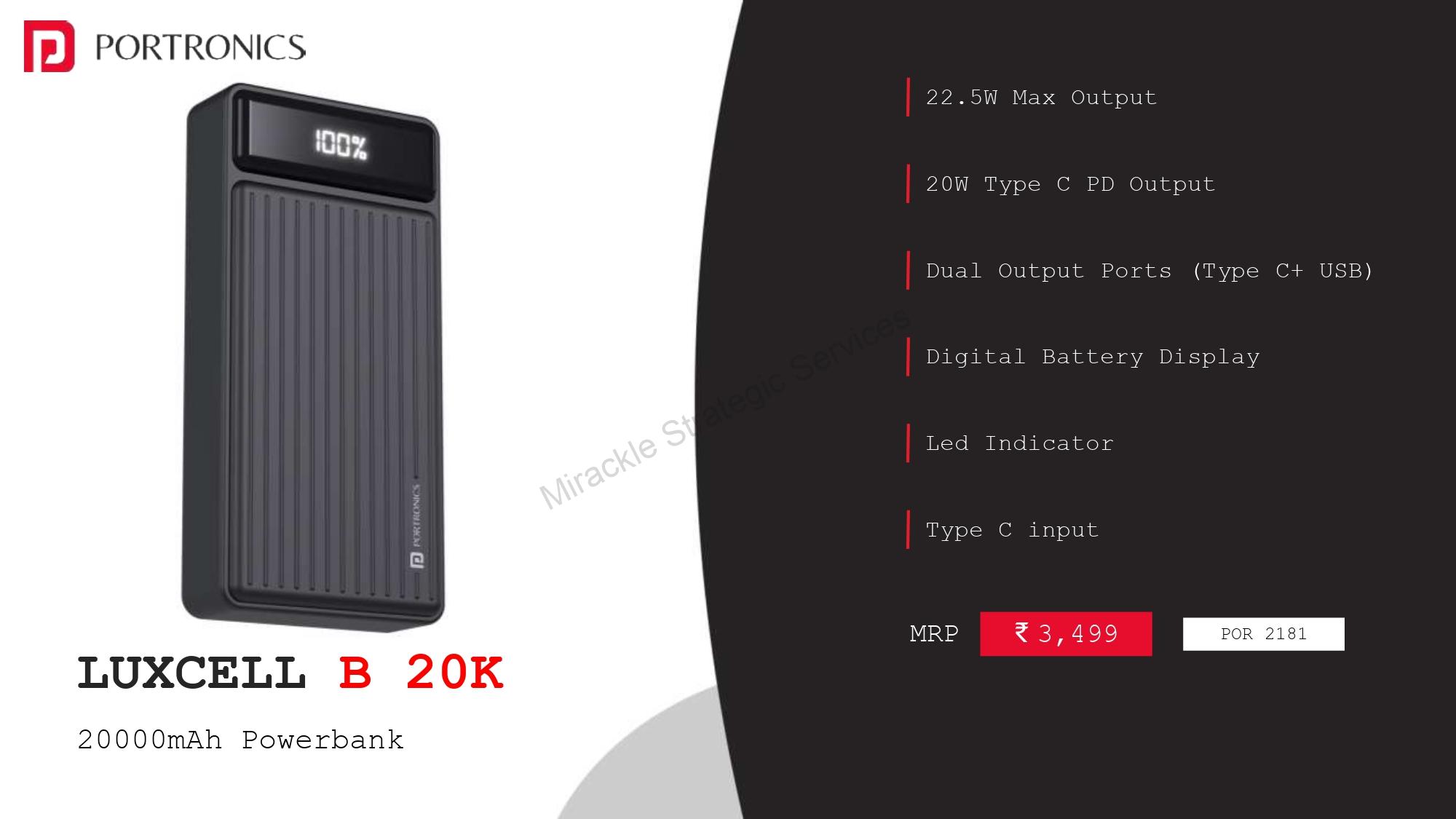 Portronics Luxcell B 20 K - Image 2