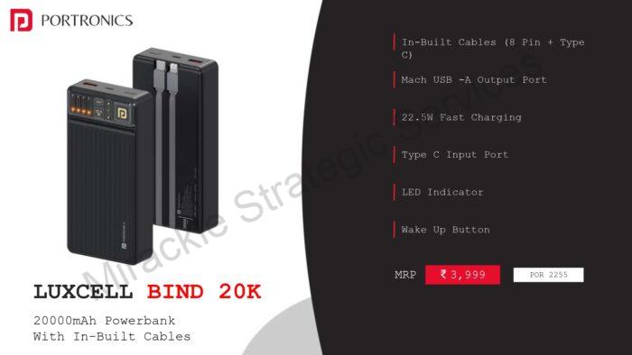 Portronics Luxcell Bind 20K - Image 2
