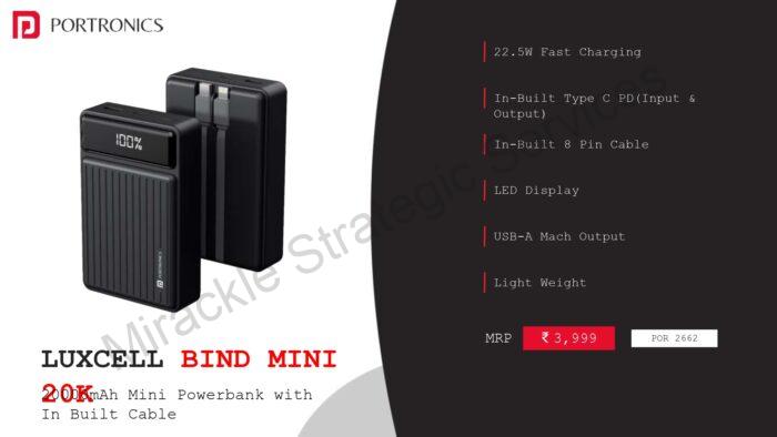 Portronics Luxcell Bind Mini 20K - Image 2