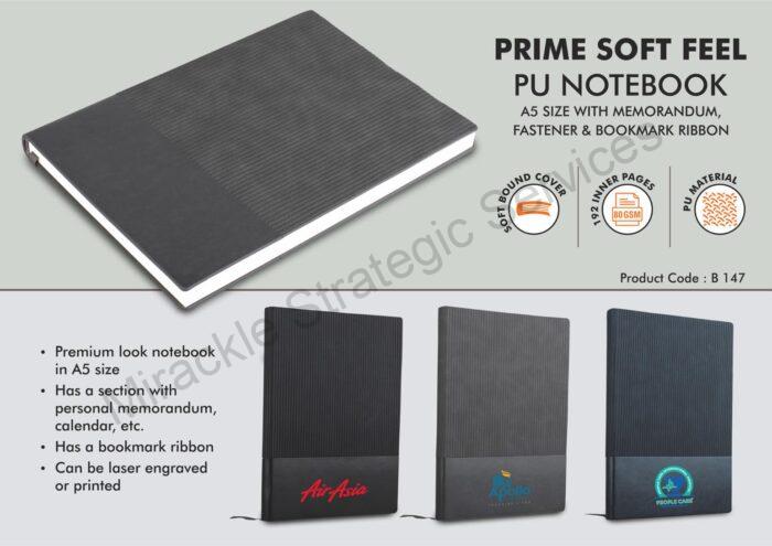 Prime Soft feel PU notebook with Pen slot - B187 - Image 2