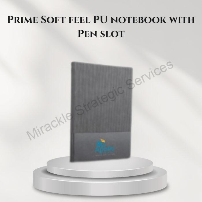 Prime Soft feel PU notebook with Pen slot - B187