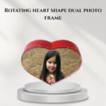 Rotating heart shape dual photo frame - D22