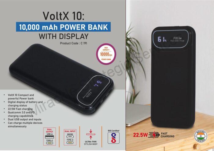 VoltX 10: 10,000 mAh Power bank with Display - C191 - Image 2
